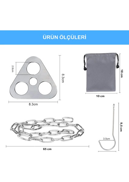 Duhalıne Paslanmaz Çelik Askı Kamp Tripodu Üç Ayaklı Halka, Zincirli ve Kancalı Kamp Tencere Askı Aparatı fiyatları