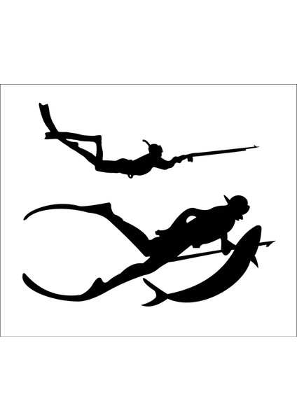 Zıpkıncı Dalgıç Balık Avcısı Sticker