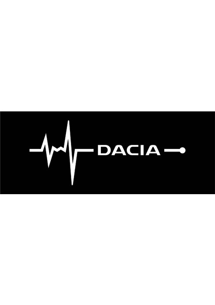 Kelebek Cam Dacia Nabız Kalp Atışı Sticker 2 Adet