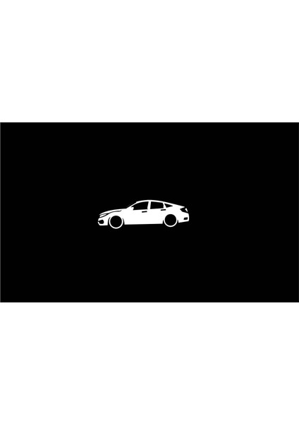 Civic Fc5 10. Nesil Sedan Basık Kelebek Cam Stickeri 2 Adet