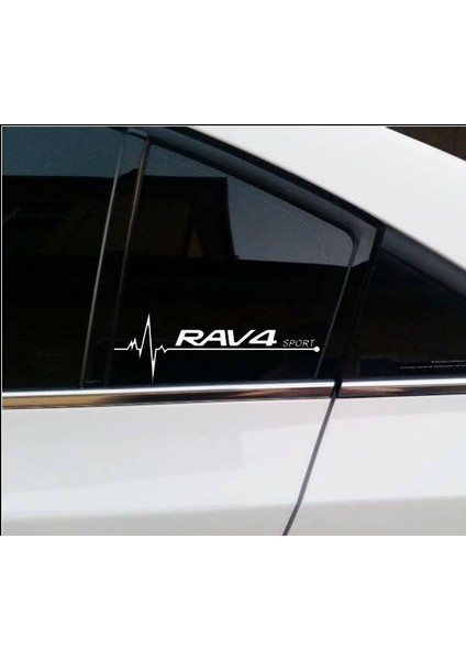 Toyota Rav4 Nabız Kalp Atışı Sticker 2 Adet Kelebek Cam