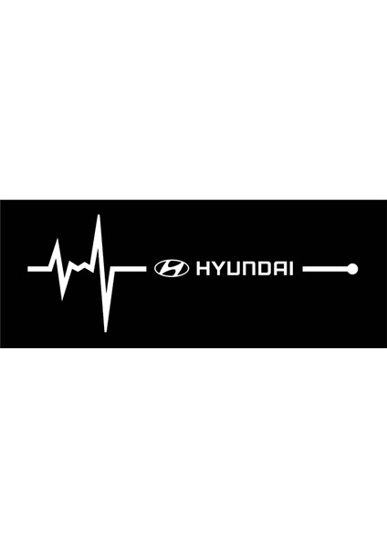H Yundai Nabız Kalp Atışı Sticker 2 Adet