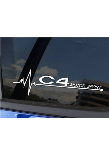 C4 Nabız Kalp Atışı Sticker 2 Adet Kelebek Cam
