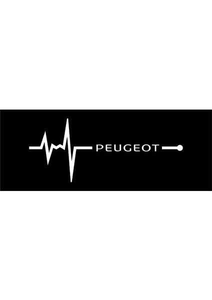 Pe Ugeot Nabız Kalp Atışı Sticker 2 Adet Kebek Cam