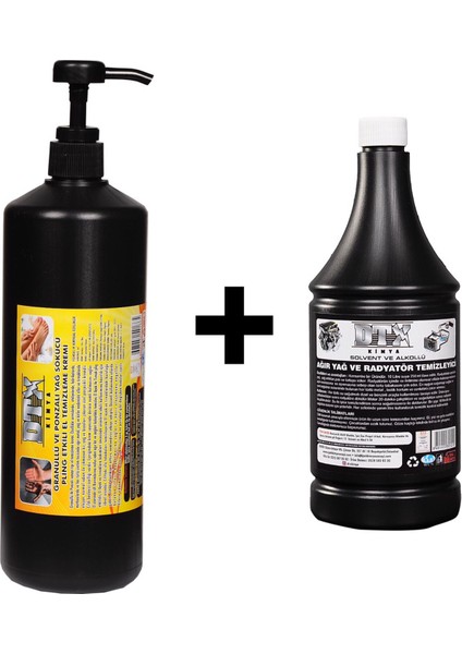 Ponza'lı (Talaşlı) El Temizleme Kremi ( Sabunu) 1 kg & Alkollü Intercooler Temizleme Sıvısı 500 ml