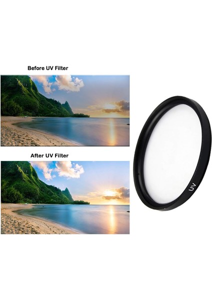 Digital Fotoğraf Makinaları ve Kameralar Için 46MM Koruyucu Uv Filtre