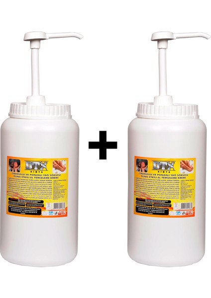 2 Adet Sanayi Tipi Granürlü El Temizleme Kremi ( Sabunu ) 3 kg