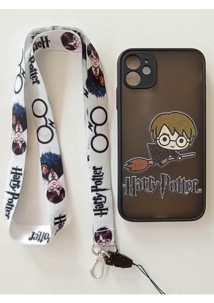 Iphone 11 Harry Potter Tasarım Telefon Boyun Askılı Set Kılıf