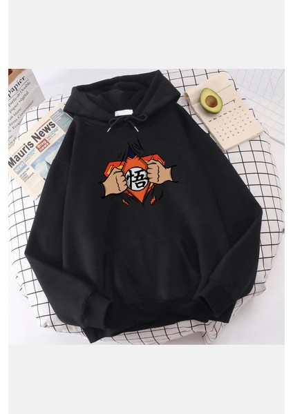 Süper Dragon Ball Kapşonlu Sweatshirt