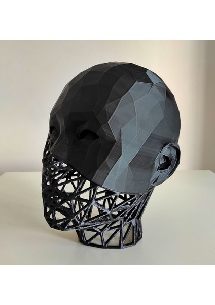 Nerva Design 3D Dekoratif Masaüstü Kulaklık Standı, Voronoi Desenli Kulaklık Tutucu, Kulaklık Tutacağı