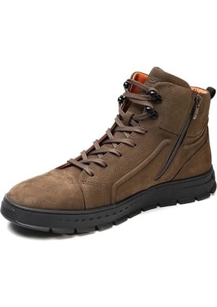 16400 Erkek Duman Deri Sneaker Bot