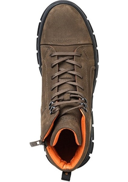 16400 Erkek Duman Deri Sneaker Bot