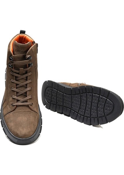16400 Erkek Duman Deri Sneaker Bot