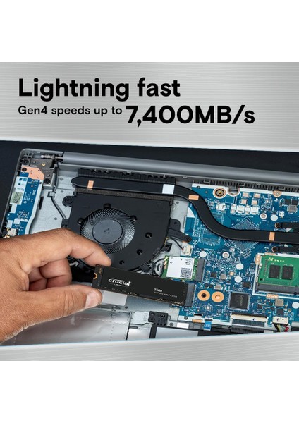 T500 1TB PCIe Gen4 NVMe M.2 SSD (7300-6800 MBs) CT1000T500SSD8