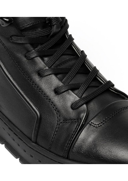 16400 Erkek Siyah Deri Sneaker Bot fırsatları