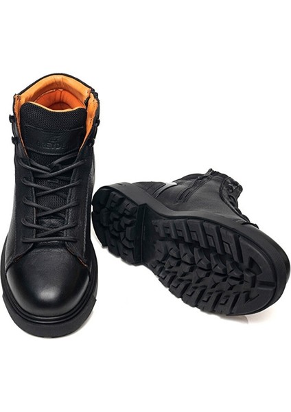 16270 Erkek Siyah Deri Casual Bot indirimleri