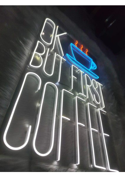 But First Coffee Neon LED TABELA(80X50CM)