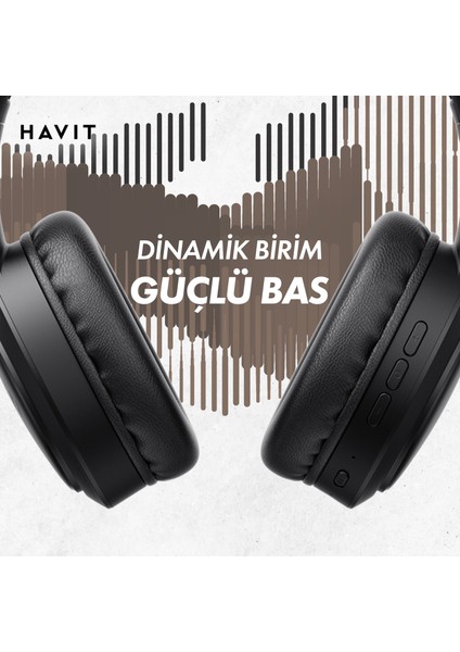 H633BT Katlanabilir Kulak Üstü Bluetooth Kulaklık - Çift Cihaz Desteği