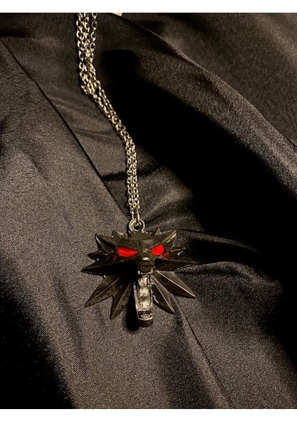 The Witcher Metal Kolye Metal Alaşım Zamak Döküm Saf Gümüş Kaplama 60 65CM