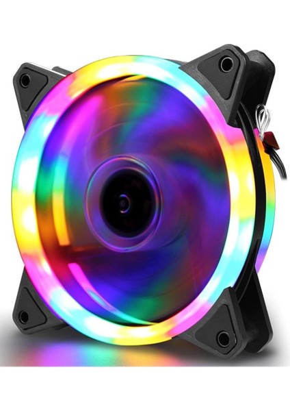 12 cm Rgb LED Fan Işıklı Kasa Fanı Rainbow Kasa Soğutucu Fan