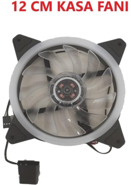 12 cm Rgb LED Fan Işıklı Kasa Fanı Rainbow Kasa Soğutucu Fan