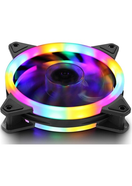 12 cm Rgb LED Fan Işıklı Kasa Fanı Rainbow Kasa Soğutucu Fan