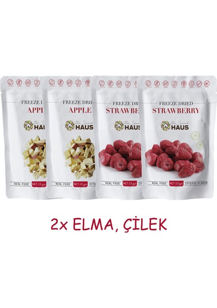 The Snack Haus Freeze Dried Elma, Çilek