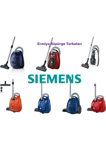 Siemens Elektrikli Süpürge Bez Kumaş Toz Torbası Adet Seçiniz Fotoğraftaki Tüm Modellere Uyumlu