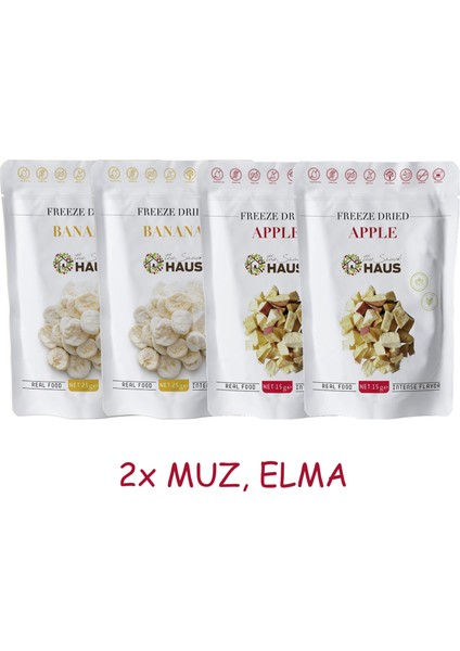 The Snack Haus Freeze Dried Muz, Elma