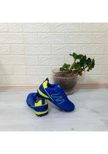 29143 Saks Mavi- Sarı Erkek Çocuk Halı Saha Futbol Ayakkabı fiyatları
