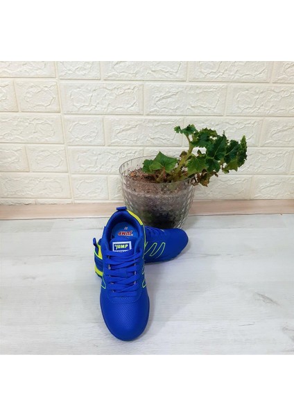 29143 Saks Mavi- Sarı Erkek Çocuk Halı Saha Futbol Ayakkabı modelleri