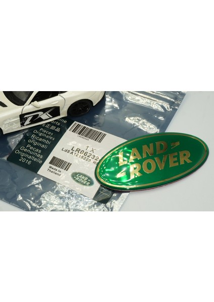 Land Rover Ön Panjur ve Bagaj Yeşil Sarı Logo Amblem 85MM