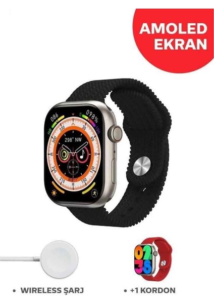 Watch 9 Hk 9 Pro Max 2.02 Amoled Ekran Gps Aktif 45MM Akıllı Saat