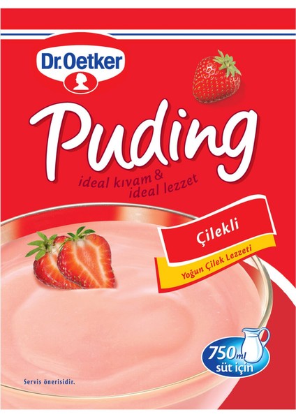 Dr.oetker Çilekli Puding 125 gr x 5 Adet