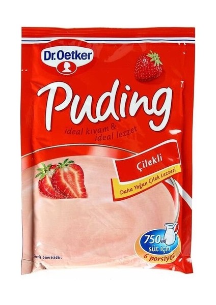 Dr.oetker Çilekli Puding 125 gr x 5 Adet fiyatları