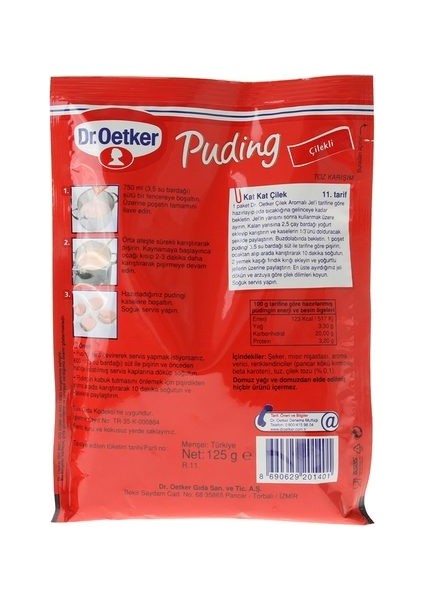 Dr.oetker Çilekli Puding 125 gr x 5 Adet modelleri