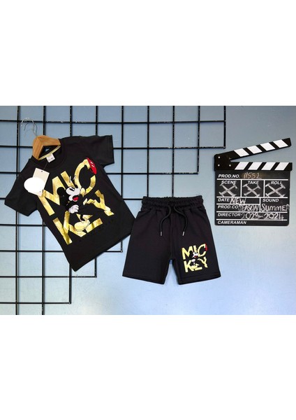 Siyah Mickey Mouse Takım