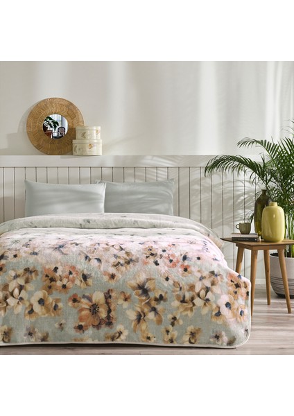 Prime Flor Sarı Çift Kişilik Battaniye 200X240 cm