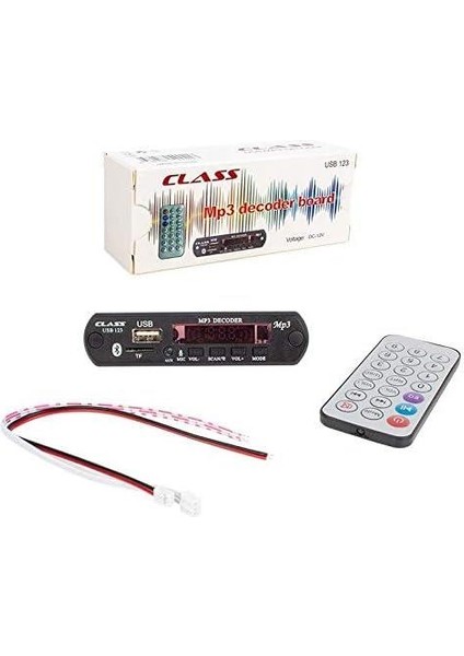 USB 123 Usb+Sd 12 Volt Mp3 Giriş Bordu