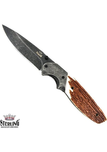 Balıkmarketim Sterlıng 11,43 cm Taşlanmış Liner Lock Çakı