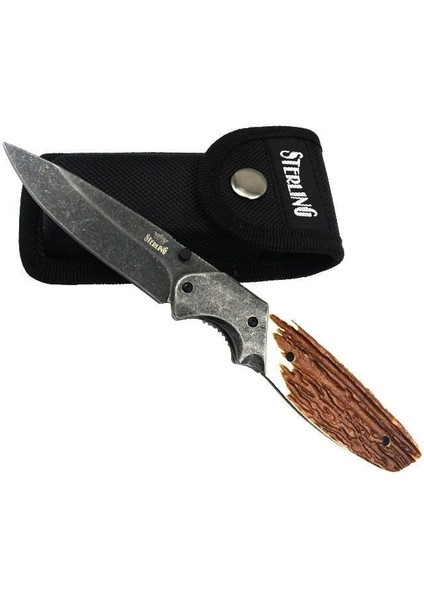 Balıkmarketim Sterlıng 11,43 cm Taşlanmış Liner Lock Çakı