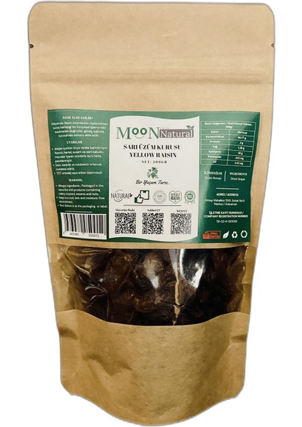 Moon Natural Sarı Kuru Üzüm / Yellow Raisins