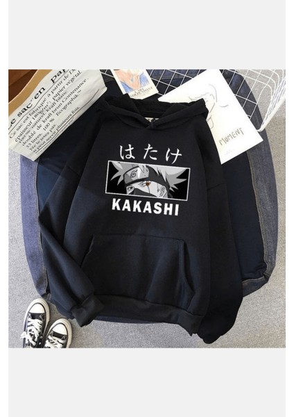 Kakashi Red Eyes Kapşonlu Sweatshirt