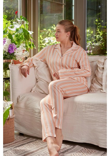 Kadın Gömlek Yaka Düğmeli Pijama Takımı fiyatları