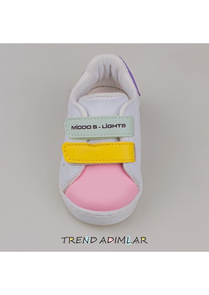 Trend Adımlar Pembe Işıklı Ilk Adım Bebe Sneaker