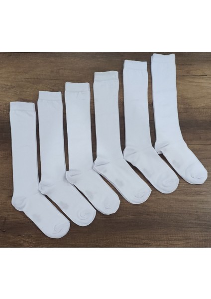 Kız Çocuk Dizaltı Okul Çorap Pamuklu 6 Çift