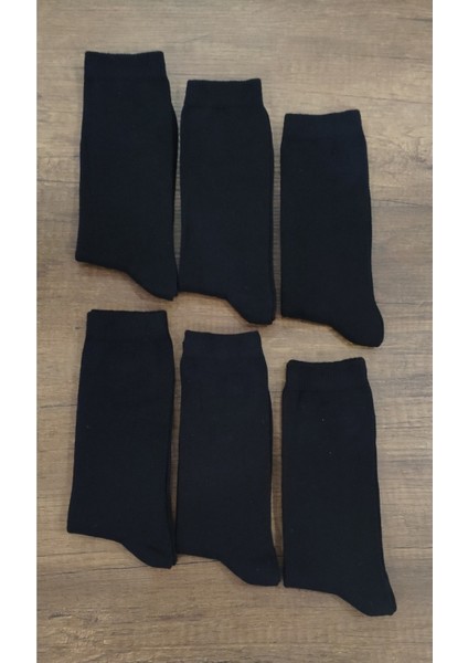Çocuk Düz Soket Siyah 6 Çift Pamuklu Dikişsiz fiyatları