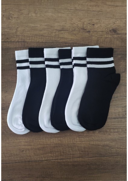 Çocuk 6 Çift Kolej Yarım Konç Çorap Seri Burun Dikişsiz Pamuklu fiyatları