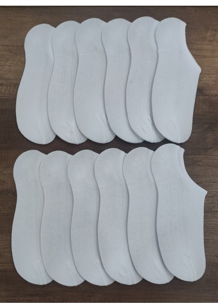 Erkek 12 Çift Pamuklu Sıfır Konç Sneakers Çorap