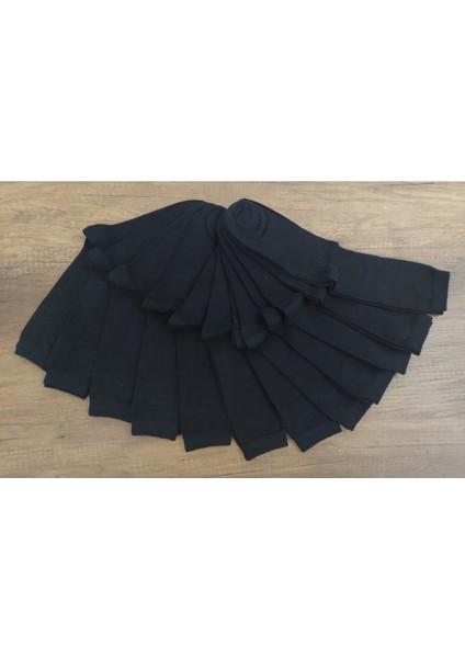 Çocuk Düz Soket Siyah 12 Çift Pamuklu fiyatları